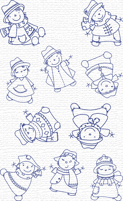 Scarecrow embroidery designs