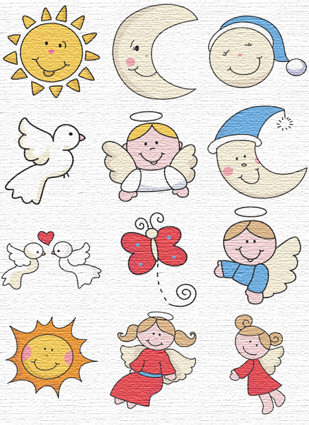 Sky embroidery designs