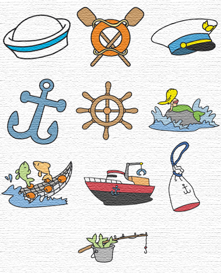 Sailing Time embroidery designs