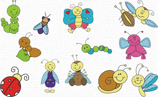 Little Bugs embroidery designs