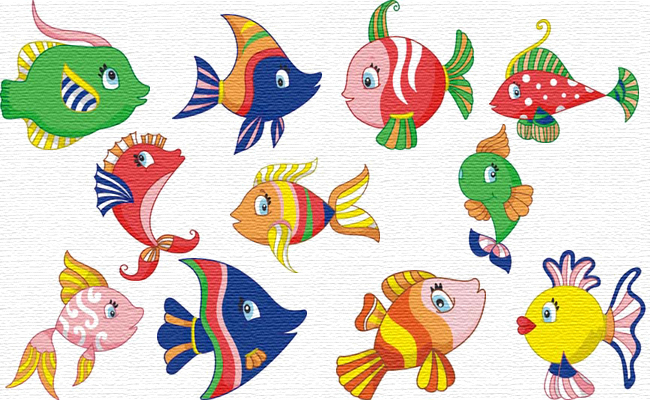 Fish embroidery designs
